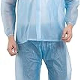 Protective Raincoat with Hood, Disposable, Breathable, Size Free-image-81