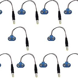 Electronicspices 10 Pieces 9v Battery clip with DC jack for led strip & all type of development board-18