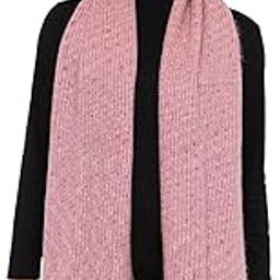 Women Acrylic Woolen Solid Plain Casual Warm Winter Wear Luxurious Muffler Scarf Stole,Pink-image-26