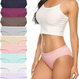 2, 4, 6, 8, 10, Pack Women's Breathable Underwear Stretch Bikini Panties Low Waist Mesh Hipster Panty-image-46