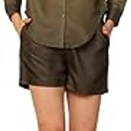 Ombre Print Linen Shirt with Shorts for Women's|Full Cuff Sleeves Collared Regular fit Womens Co-Ord Set|Ladies Party Casual Wear Fashionable for Girls Cord Set (Olive Green)-picture-12