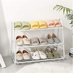 Metal Touch 3-Tier Metal Shoe Rack for Entryway, Closet, or Bedroom ? Stackable & Space-Saving Shoe Organizer Shelf ? Rustproof, Heavy-Duty Storage ? White-image-57