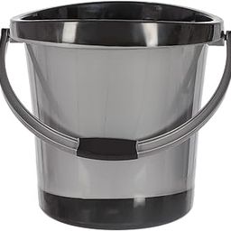 Kuber Industries Plastic Unbreakable Strong Bathroom Ultra Bucket with Handle,18 LTR,(Gray)-image-6