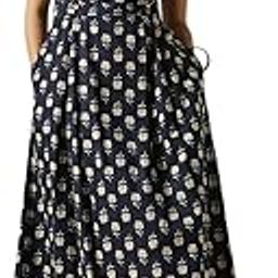 globus Women Green Floral Print Wrap V-Neck Smocked Detail Fit & Flared Midi Dress-picture-36