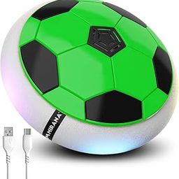 Mirana C-Type USB Rechargeable Hover Football Indoor Floating Hoverball Soccer | Air Football Neon Lite | Made in India Fun Toy Best Gift for Boys and Kids (Green)-11