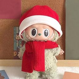 VELURA Plush Figure Hat with Scarf Photo Props Cartoon DIY Doll Toy for 6.69'' Doll1 Doll Hat|Dolls & Bears-image-34