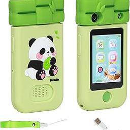 PN AVAN Kids Digital Camera Toy with Car Design, Educational Mobile Device with Animal Theme with Camera, Music, Game & Learining Features with Touch Screen (Panda Model Phone)-26