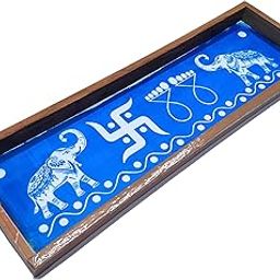 Anciently Elephant Border Rangoli Stencils Wooden, Rangoli Sacha Wooden, 1 Piece (17x5 Inches)-29