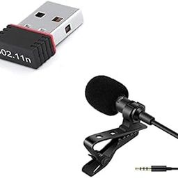 TechKing Combo Pack of 2 Items - 3.5mm Professional Mini Metal Microphone, WifiRECEIVER (1 Year Warranty)-image-93
