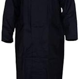 Black Men's Polyester Double-Layer Long Raincoat Poncho with Pockets, Adjustable Cap and Cover- Medium Size-image-16