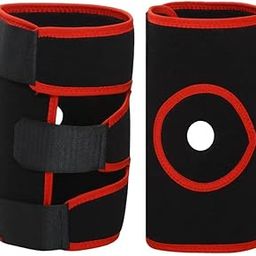 EMERET NeoNext Magnetic Knee Support Brace Pair – Free Size, Red Trim, Black Compression Sleeve for Men & Women – Perfect Fit for Gym, Workout & Daily Use – Pain Relief & Support-image-84