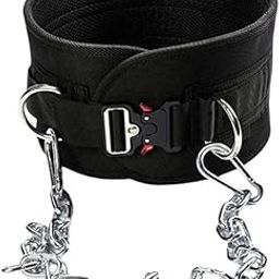 MERISHOPP Weight Lifting Belt Body Building with Metal Chain Dipping Belts Chin up|Sporting Goods|Fitness Running & Yoga|Strength Training|Belts-25