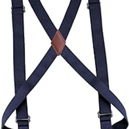 Mens Womens Suspender X Shaped Elastic Straps Hook Suspenders Adjustable Dark Blue Clothing Shoes & Accessories | Mens Accessories | Suspenders Braces-image-33