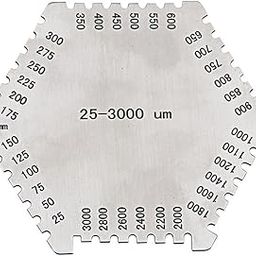 CLUB BOLLYWOOD® CBOLLY - Precision Wet Film Comb Hexagonal 25-3000um Stainless Steel Thinkness | Inspection & Measurement | Inspection s| Inspection s|1 Piece of Precision Wet Film Comb-2