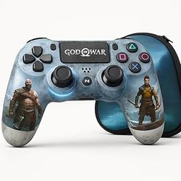 Maizic Smarthome Funetic God Of War Themed Bluetooth Wireless P4 Gaming Controller For PS4/PS4 Pro/PS4 Slim/PC/Smartphone | Dual Vibration, Turbo, Touchpad, Type-C Fast Charging, 10hr Battery | Compatible with PS5- with case-image-91