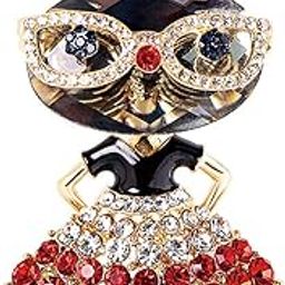 Rhinestone Lady Rabbit Brooch Pin for Women Girls Fashion Crystal Bunny Animal Brooches Lapel Pins Dainty Cute Christmas Graduation Honors Day Easter Jewelry Gift for Daughter Teacher Students-image-73