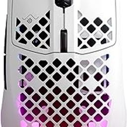 SteelSeries Aerox 3 Wireless - Super Light Gaming Mouse - 18,000 CPI TrueMove Air Optical Sensor - Ultra-Lightweight 68g Water Resistant Design - 200 Hour Battery Life Snow,White,62612-22