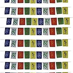VOILA Hanging Tibetan Buddhist Prayer Cotton Flags for Car Motorbike and Home - Pack of 10-picture-4