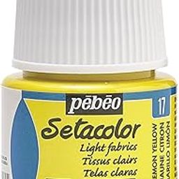 Pebeo Setacolor Light Fabrics Paint 45-Milliliter Bottle, Lemon-picture-13