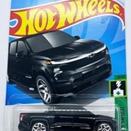 Hot Wheels Silverado EV RST HW Green Speed Ages 3 and Up by Small CLAP (Black)-18