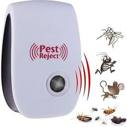 Ultrasonic Pest Repeller to Repel Rats, Cockroach, Mosquito, Home Pest and Rodent Repelling Aid for Mosquito, Cockroaches, Ants Spider Insect Pest Control Electric Pest Repelling (White)(Pack of 2)-image-10
