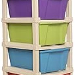 Megika Plastic Modular Drawer Storage Chest Of Drawers Organizer Storage Box, Large Stomo Racks For Multipurpose Anti-slip Shoes Organizers | Multi-Colour | 6 Layer-image-94
