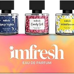 Imfresh Eau De Parfum Trio Gift Set for Women (30 ML Each) - Candy Girl, Wildflower & Spicy Nights | Sweet, Fresh & Bold Scents for Every Occasion | Captivating Blends of Pear, Vanilla, Apple, Sage, Star Anise, Pack of 3-40