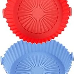 vjm fusion Air Fryer Silicone Liners Basket Round Reusable Silicone Pot for 1–3.5 QT Airfryer Non-Stick Baking Tray Bowl Oven & Cooking Accessories (Multicolor Pack of 1)-image-97