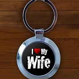 Love Wife Round Kecyhain | Customization also available-75