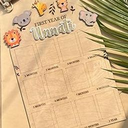 AP CREATIVES 12 Month Baby Photo Board Customized Baby Name (Jungle Theme, 11 x 17 Inch)-17