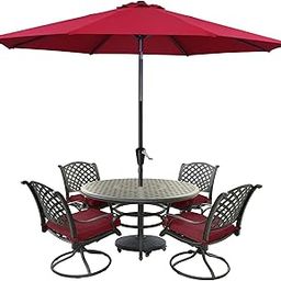 G.R CHOPRA AND COMPANY Premium Center Pole Garden Umbrella with Stand - Large Outdoor Patio Umbrella for Lawn, Resort, Poolside with UV Protection - Adjustable Height, Waterproof Canopy-image-8