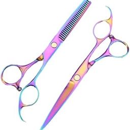 Rainbow Professional Hair Scissors, Large Size, Stainless Steel Blades, Comfortable Handle-image-63