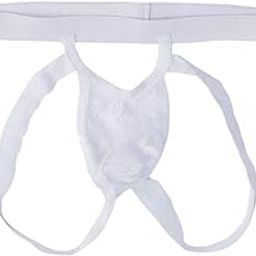 Men's Lace Opening Pouch G-String Underwear Thong Panty White-picture-45