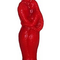 LTYNE Paraffin Wax Couple Candle, 5.5 Inch ( Pack of 2 ) (Red)-image-36