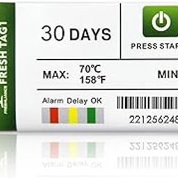 Freshliance 1pack Temperature Data Logger USB Disposable Temperature Recorder with 30000 Points, Auto PDF CSV Reports High Accuracy 30days Single Use for Frozen Transportation Cold Chain Fresh Tag 1-15