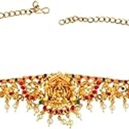 Traditional Filigree Gold plated Temple Jewelry Laxmi Waist Belt Kamarbandh For Women The Gold-Plated Pearl Kamarbandh Waist Chain | Kamarband For Women & Girls-37