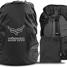 Xtrim 100% Rain & Dust Proof Protector for Standard Back Pack (Upto 40 L), Rain Cover for Bags with Storage Pouch, Seasonal Rain Cover for School Bags, Specially for Trekking & Camping (Black)-image-29