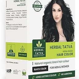 Herbal Tatva Natural Hair Colour 100g | Organic & Chemical-Free Hair Dye | Ayurvedic Hair Color for Grey Coverage & Shine | Henna Powder for Hair | Ammonia-Free & PPD-Free | 100g-6