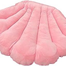 UJEAVETTE Giant Clam Shell Pillow Home Decor Funny Dress up Seashell Decorative Pillow Pink-image-26