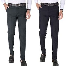 Stretchable Casual Chino Pants for Men | Stylish Slim Fit Men's Wear Trousers for Office | Mens Trouser | Office Pant | Mens' Regular Fit Poly Solid-image-109