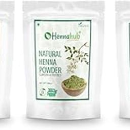 HENNAHUB Amla, Henna and Indigo powder 200g x 3 pack | Organic Hair care Combo Pack | Total 600 gm-image-23
