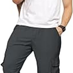 Men's Trendy Cargo Pants Elastic Waist Cargo Pant with Flap Multi Pocket Jogger Pants Drawstring Ankle Tie Cargo Pants for Any Occations-image-83