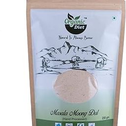 Organic Diet Fresh & Pure Organic Masala Moong Dal (A Blend of Spices | Mung Bajiya) Powder and Unpolished High Protein Nutritious, 500 gm (Pack of 1)-image-63