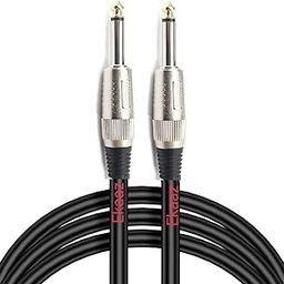 EKAAZ Professional Guitar Cable 10M/30ft, Guitar Cord 6.35mm 1/4" Mono Jack Instrument Cable -Black (10m/30ft)-picture-19