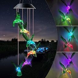 The Home Remedy Humming Bird Solar Power Outdoor Wind Chime | Home & Balcony Decoration | Gift Item | Feng Shui | Waterproof | Positive Energy Items for Home | Green-image-26
