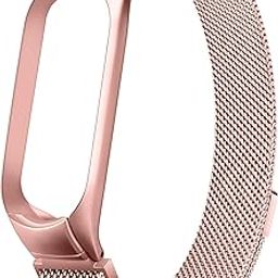 Tobfit Magnetic Strap Compatible for Xiaomi Band 5/6 (Watch Not Included), Stainless Steel Chain Strap with Magnetic Buckle, Sport Replacement Watchstrap for Women Men-image-19