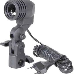 E27 Single point Bulb Holder with Umbrella Slot for Photography and Studio Lighting, Swivel type with ON/OFF switch, Black (Pack of 1- Single Pont Bulb Holder)-image-72