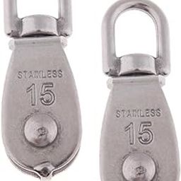 The Style Sutra 2Pcs 304 Stainless Steel Single Swivel Pulley Block for Swivel Eye M15|Motors | Parts & Accessories | Boat Parts |2 Pieces Single Pulley Block-12