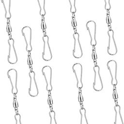 POPETPOP 20Pcs Swivel Dual Clips Wind Hangers for Birds Feeders Durable Hanging Hooks for Gardens Balconies and Outdoor Decoration for Flower Pots and Solar Lamps-image-11