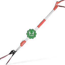 Sharpex 5.2 Feet Long Arm Reach Picker Stick | Heavy Duty Telescopic (3.5 to 5.2 Feet) Extendable Length Grabber Pickup Garden Aluminum Stick Catcher | Excellent Grip Handle with Lock Latch (Orange)-12